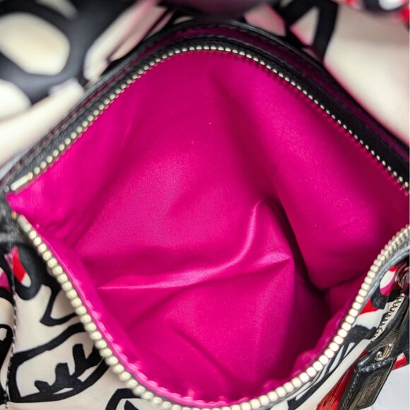 Coach Poppy Daisy Floral Graffiti Nylon Patent Leather Backpack F16582 - Picture 11 of 12